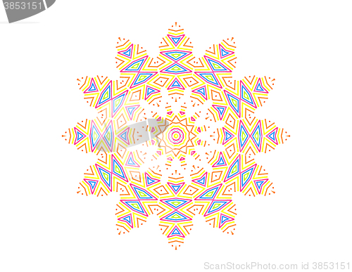 Image of Abstract color lines concentric pattern 