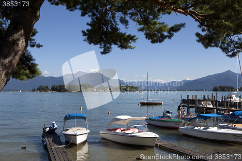 Image of Mountain view at lake Chiemsee, Bavaria