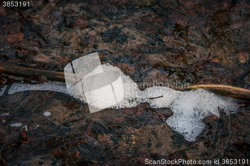 Image of Melting snow in a river