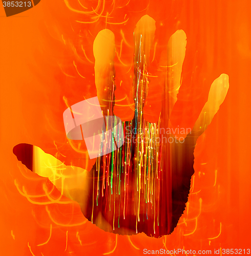 Image of Abstract hand background