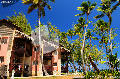 Image of Tropical resort on ocean shore