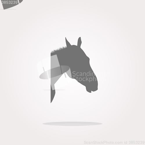 Image of vector horse sign button, web app icon. Web Icon Art. Graphic Icon Drawing