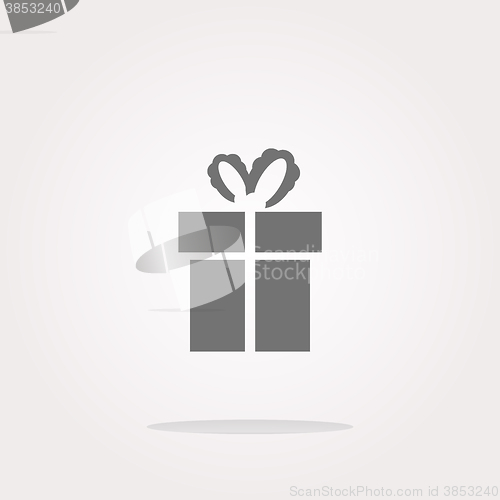 Image of vector Holiday gift box icon web button. Web Icon Art. Graphic Icon Drawing