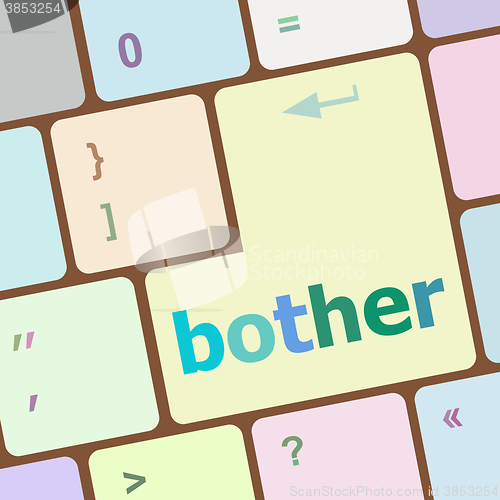 Image of bother button on computer pc keyboard key vector illustration