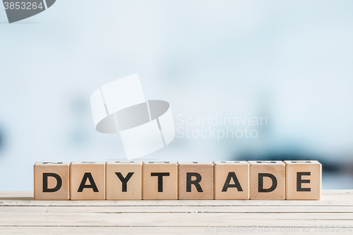 Image of Daytrade sign in an office