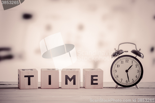 Image of Cubes with the word time