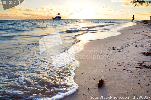Image of Tropical beach at sunrise