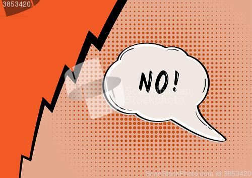 Image of NO comic bubble