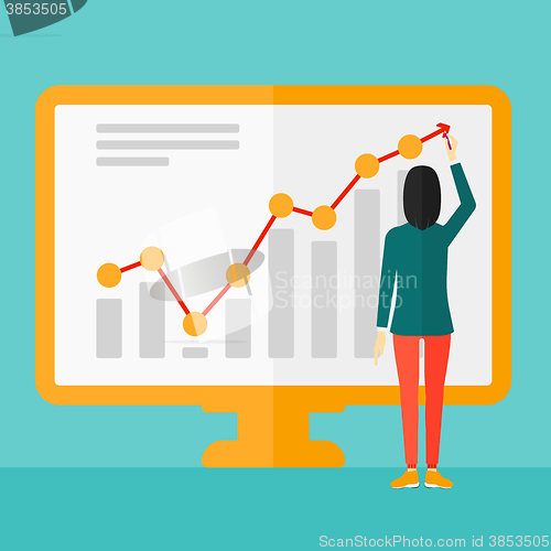 Image of Business woman presenting report.