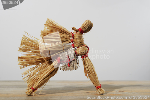 Image of traditional Russian toy, horse of the bast