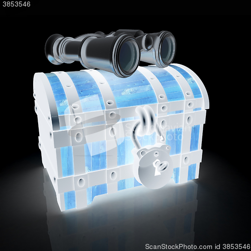 Image of binoculars and chest