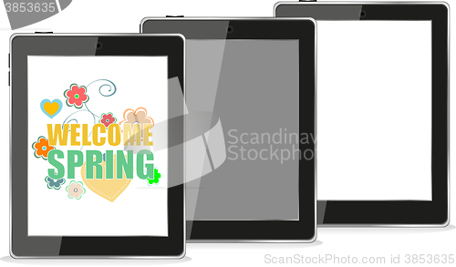 Image of Welcome Spring Holiday Card. Welcome Spring Vector. Welcome Spring background. Spring Holiday Graphic. Welcome Spring Art. Spring Holiday Drawing