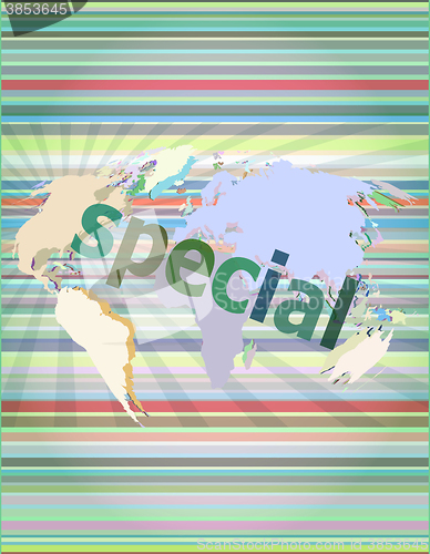 Image of Education concept: Special word on digital background vector illustration