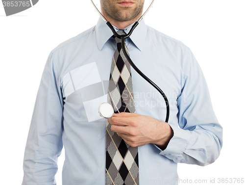 Image of Doctor with stethoscope, isolated