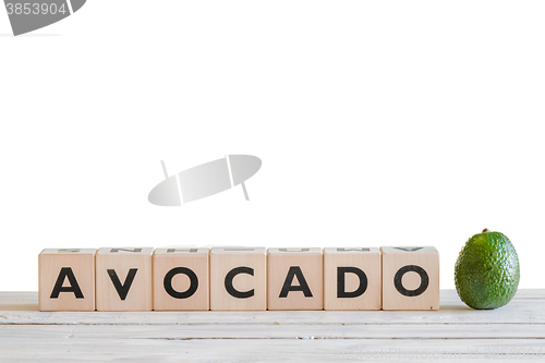 Image of Avocado sign on a table