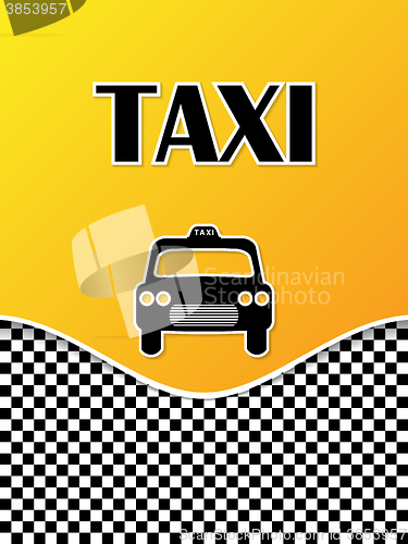 Image of Taxi brochure design with cab silhouette