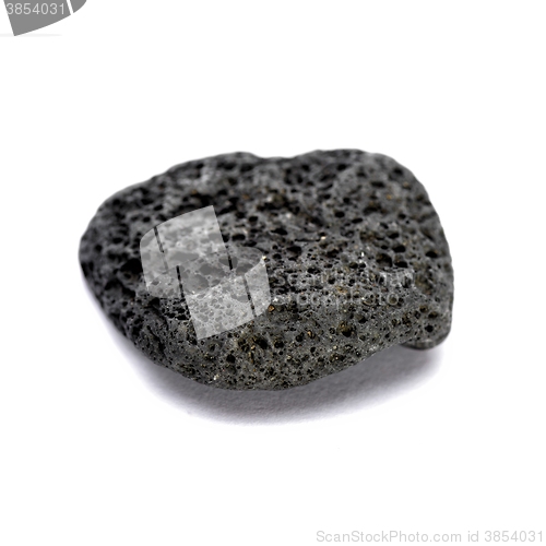 Image of Black strange rock isolated on white