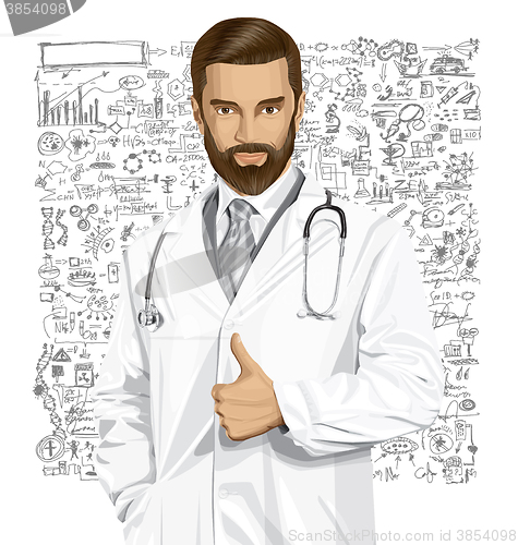 Image of Vector Doctor With Stethoscope