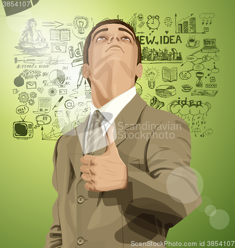 Image of Vector Business Man Shows Well Done