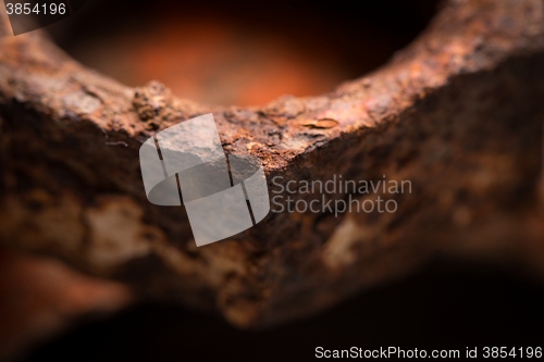 Image of Rusty old steel Closeup photo