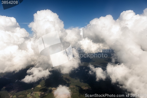 Image of Aerial view of some clouds