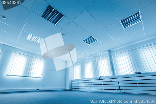 Image of Office space in blue colors