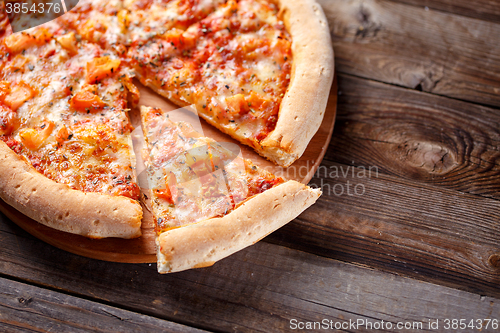 Image of Delicious italian pizza.