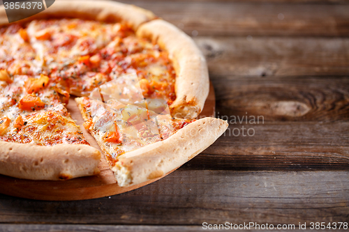Image of Delicious italian pizza.