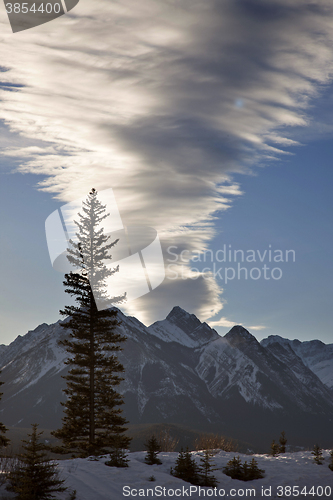 Image of Rocky Mountains in Winter Canada