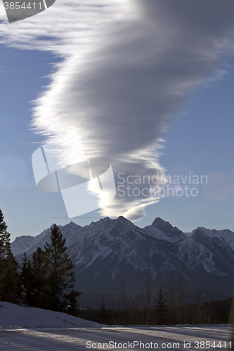 Image of Rocky Mountains in Winter Canada