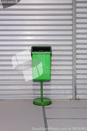 Image of Green Trash Can