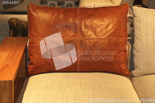 Image of Leather Pillow