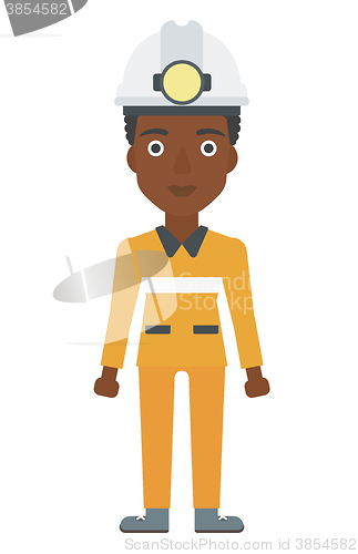 Image of Confident miner in hardhat.