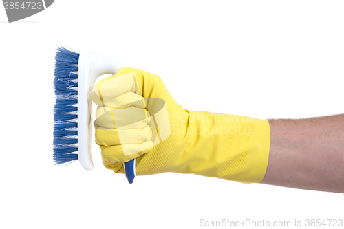 Image of Cleaning brush in hand