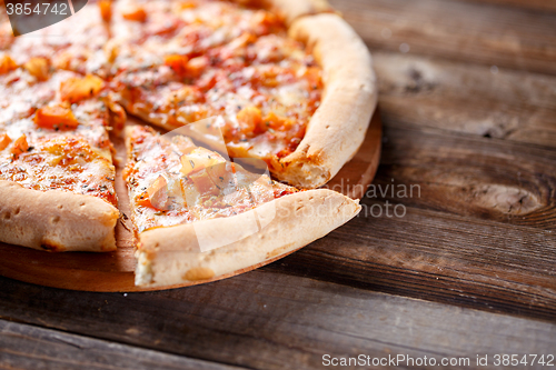 Image of Delicious italian pizza.