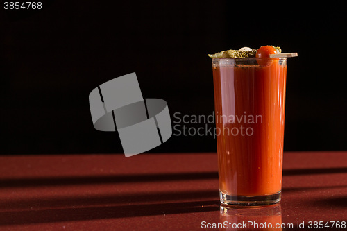 Image of delicious tomato bloody mary cocktail 