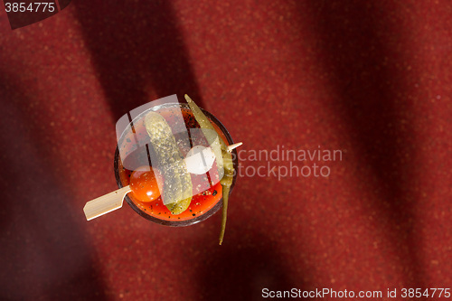 Image of delicious tomato bloody mary cocktail 