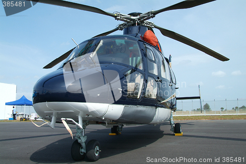 Image of Large, blue helicopter