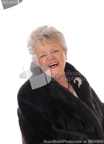 Image of Senior woman having fun.