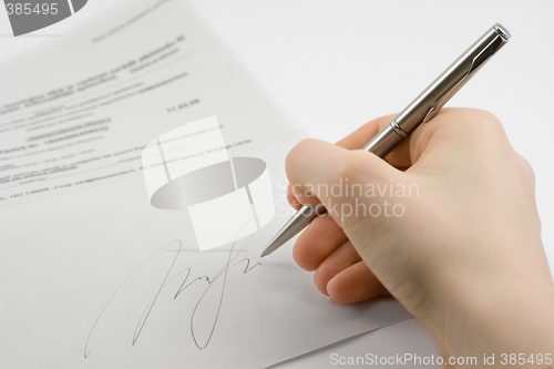 Image of handwriting signature