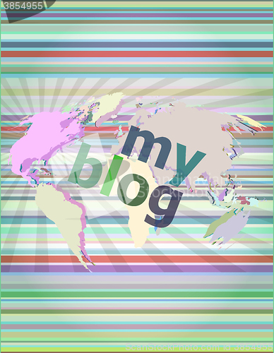 Image of my blog - green digital background - Global internet concept vector illustration