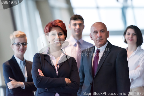 Image of diverse business people group  at office