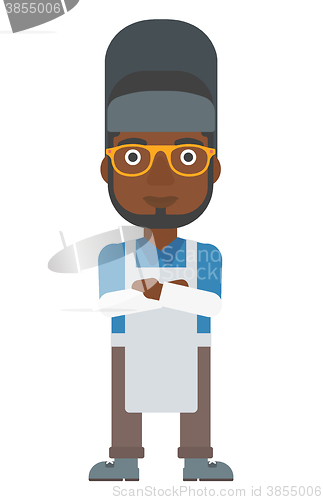 Image of Confident smiling welder.