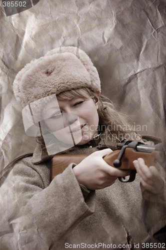 Image of WWII girl soldier