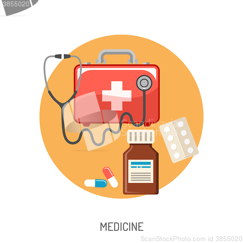 Image of Insurance Flat Icons Set