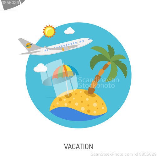 Image of Vacation Flat Icon