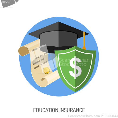 Image of Education Insurance Flat Icon