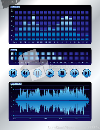 Image of Blue sound mixer