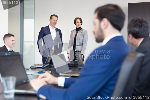 Image of Corporate business team office meeting.