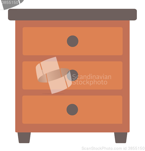 Image of Brown bedside table